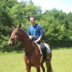 Mit Pferd Lucky beim Pfingstausritt 2012